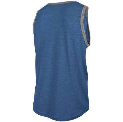 Shop New Era Heathered Royal Los Angeles Rams Ringer Tri-blend Tank Top In Heather Royal