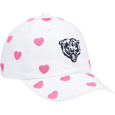 Shop 47 Toddler Girls ' White Chicago Bears Surprise Clean Up Adjustable Hat