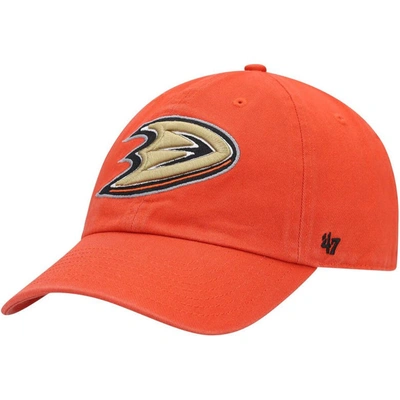 Shop 47 ' Orange Anaheim Ducks Clean Up Adjustable Hat