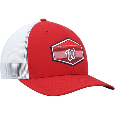 Shop 47 ' Red/white Washington Nationals Burgess Trucker Snapback Hat