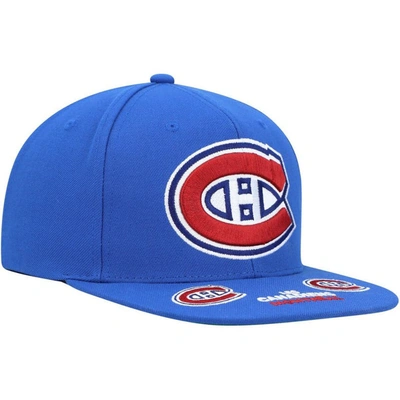 Shop Mitchell & Ness Blue Montreal Canadiens Vintage Hat Trick Snapback Hat