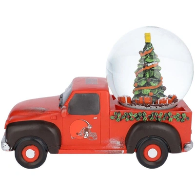 Shop Foco Cleveland Browns Truck Snow Globe In Orange