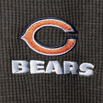 Shop Dunbrooke Heathered Gray Chicago Bears Logo Maverick Thermal Henley Long Sleeve T-shirt In Heather Gray