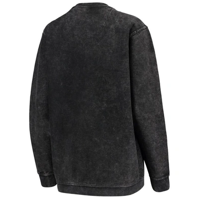 Shop Pressbox Black Michigan State Spartans Comfy Cord Vintage Wash Basic Arch Pullover Sweatshirt