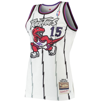 Vince Carter Toronto Raptors Mitchell & Ness Hardwood Classics 1998-99 Authentic Jersey - White