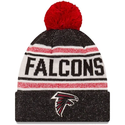 Shop New Era Black Atlanta Falcons Toasty Cover Cuffed Knit Hat With Pom