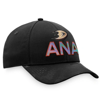 Shop Fanatics Branded Black Anaheim Ducks Authentic Pro Team Locker Room Adjustable Hat