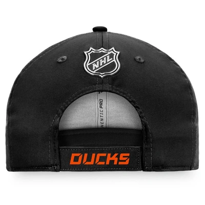 Shop Fanatics Branded Black Anaheim Ducks Authentic Pro Team Locker Room Adjustable Hat