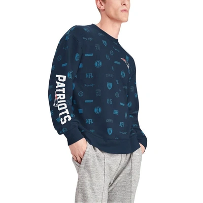 Shop Tommy Hilfiger Navy New England Patriots Reid Graphic Pullover Sweatshirt