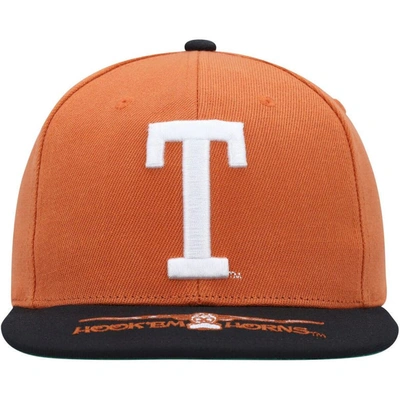Shop Mitchell & Ness Texas Orange/black Texas Longhorns Logo Snapback Hat