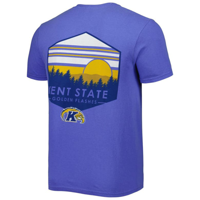 Shop Image One Blue Kent State Golden Flashes Landscape Shield T-shirt
