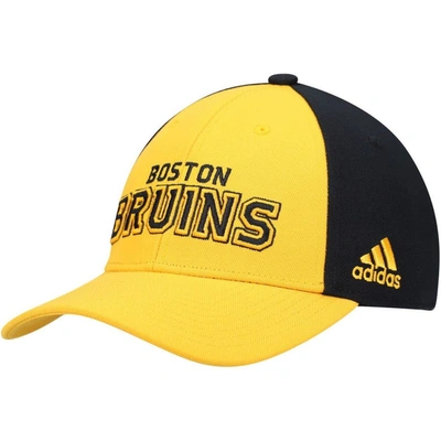 Shop Adidas Originals Adidas Gold Boston Bruins Locker Room Adjustable Hat