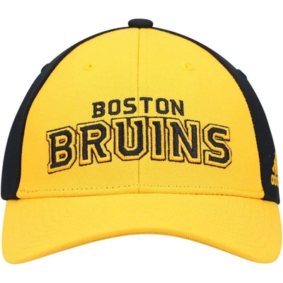Shop Adidas Originals Adidas Gold Boston Bruins Locker Room Adjustable Hat