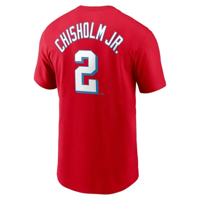 Shop Nike Jazz Chisholm Red Miami Marlins City Connect Name & Number T-shirt