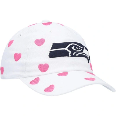 Shop 47 Toddler Girls ' White Seattle Seahawks Surprise Clean Up Adjustable Hat