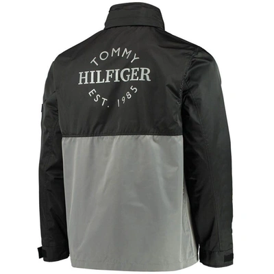 Shop Tommy Hilfiger Black/gray Pittsburgh Penguins Anorak Quarter-zip Hoodie Jacket