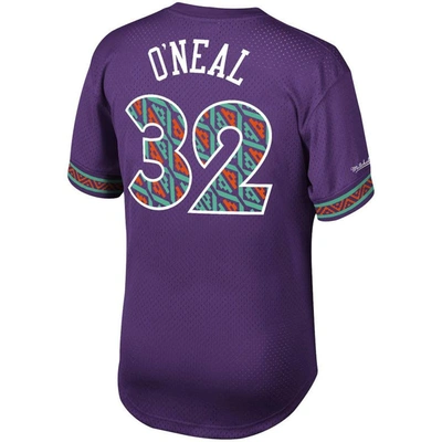 Shop Mitchell & Ness Shaquille O'neal Purple Nba Mesh T-shirt