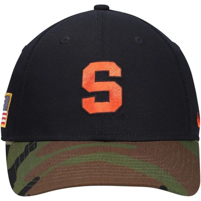 Shop Nike Black/camo Syracuse Orange Military Appreciation Legacy91 Adjustable Hat