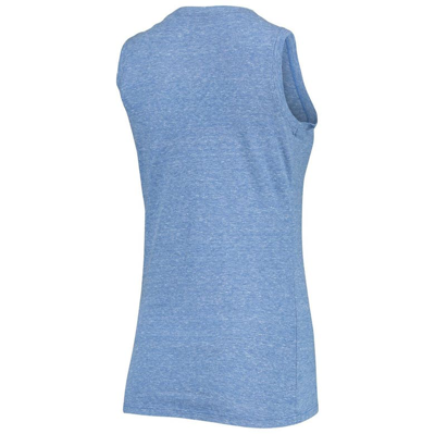 Shop Retro Brand Original  Heathered Royal Boise State Broncos Relaxed Henley Tri-blend V-neck Tank Top In Heather Royal