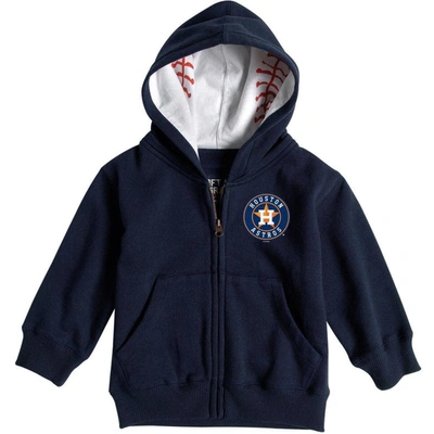 Shop Soft As A Grape Infant  Navy Houston Astros Baseball Print Full-zip Hoodie