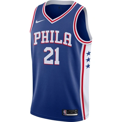 Shop Nike Joel Embiid Royal Philadelphia 76ers 2019/2020 Swingman Jersey