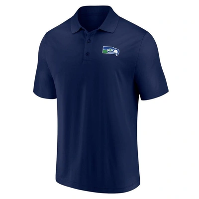 Shop Fanatics Branded College Navy/neon Green Seattle Seahawks Home And Away 2-pack Polo Set