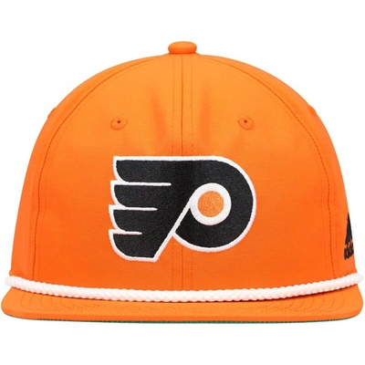 Shop Adidas Originals Adidas Orange Philadelphia Flyers Rope Adjustable Hat