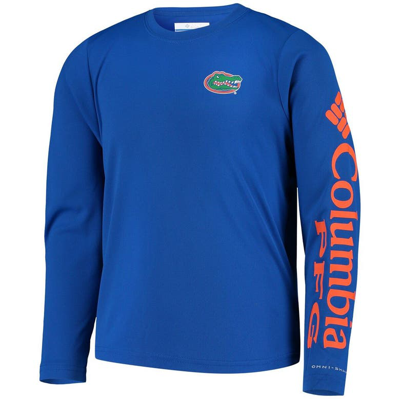 Shop Columbia Youth Royal Florida Gators Pfg Terminal Tackle Long Sleeve Omni-shade T-shirt