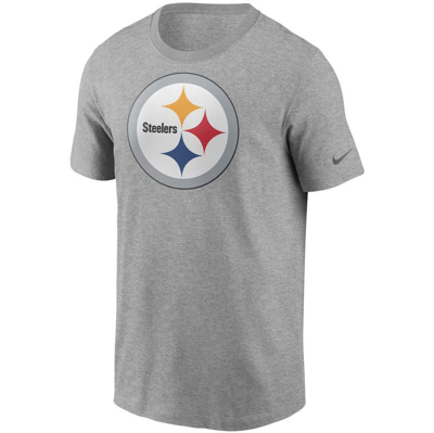 Shop Nike Heathered Gray Pittsburgh Steelers Primary Logo T-shirt In Heather Gray