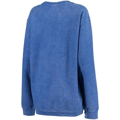 Shop G-iii 4her By Carl Banks Royal Kansas City Royals Script Comfy Cord Pullover Sweatshirt