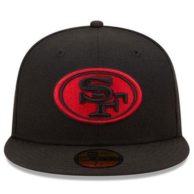 Shop New Era Black San Francisco 49ers Team 59fifty Fitted Hat