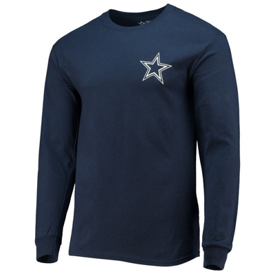Shop Fanatics Branded Navy Dallas Cowboys #1 Dad Long Sleeve T-shirt