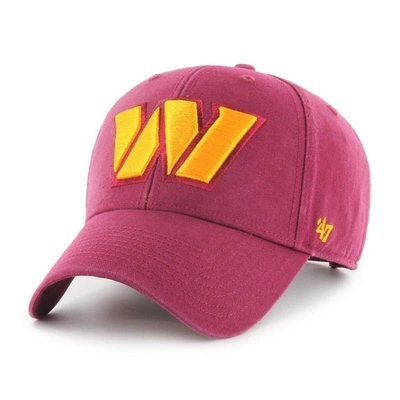 Shop 47 ' Burgundy Washington Commanders Legend Mvp Legacy Adjustable Hat