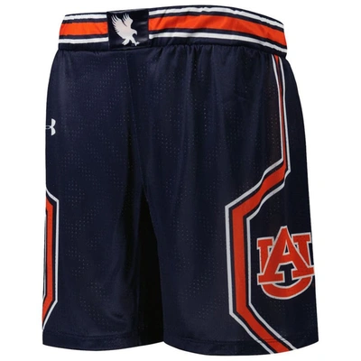 Shop Under Armour Youth  Navy Auburn Tigers Team Replica Basketball Shorts