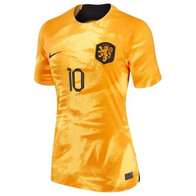 Shop Nike Memphis Depay Orange Netherlands National Team 2022/23 Home Breathe Stadium Replica Player Jers