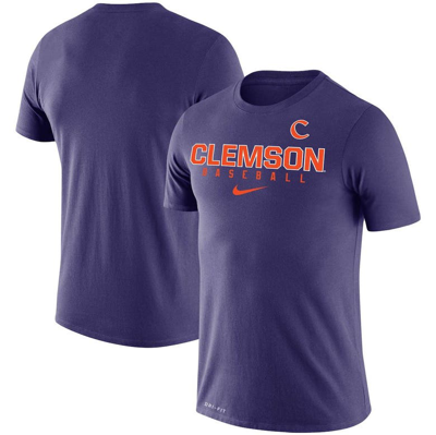 Shop Nike Purple Clemson Tigers Baseball Legend Slim Fit Performance T-shirt