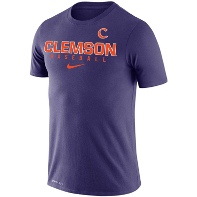 Shop Nike Purple Clemson Tigers Baseball Legend Slim Fit Performance T-shirt