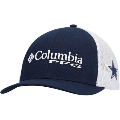 Shop Columbia Youth  Navy Dallas Cowboys Pfg Mesh Snapback Hat