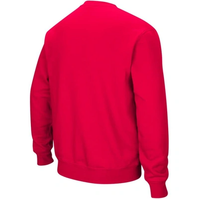 Colosseum Men's Louisville Cardinals Arch And Logo Crew Neck Sweatshirt In Red