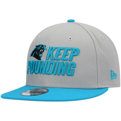 Shop New Era Gray Carolina Panthers Keep Pounding 9fifty Snapback Hat