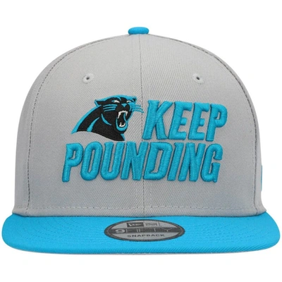 Shop New Era Gray Carolina Panthers Keep Pounding 9fifty Snapback Hat