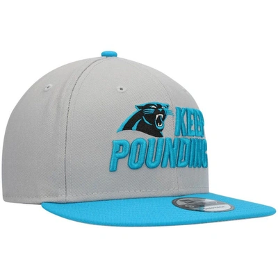 Shop New Era Gray Carolina Panthers Keep Pounding 9fifty Snapback Hat