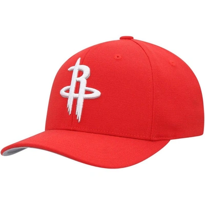 Shop Mitchell & Ness Red Houston Rockets Team Ground Stretch Snapback Hat