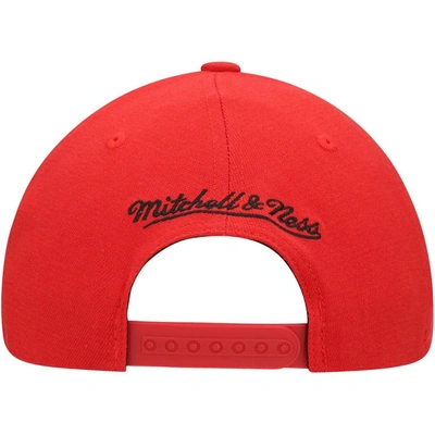 Shop Mitchell & Ness Red Houston Rockets Team Ground Stretch Snapback Hat