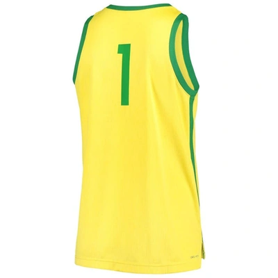 Shop Nike Yellow Oregon Ducks Replica Basketball Jersey