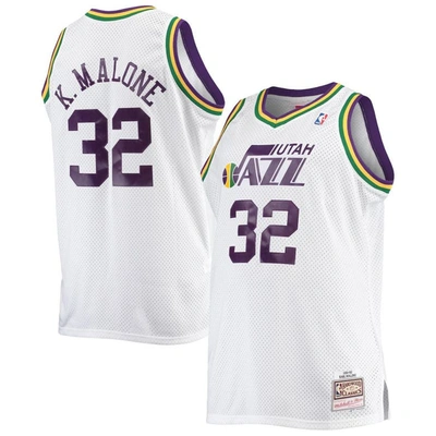 Men's Mitchell & Ness Karl Malone Purple Utah Jazz Mesh T-Shirt