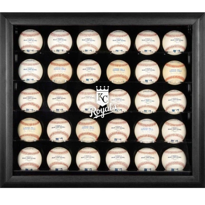 Shop Fanatics Authentic Kansas City Royals Logo Black Framed 30-ball Display Case