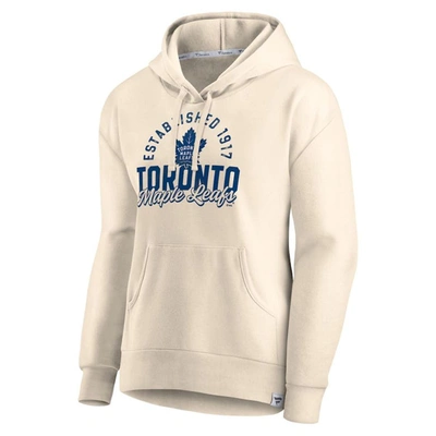 Shop Fanatics Branded Cream Toronto Maple Leafs Carry The Puck Pullover Hoodie Sweatshirt