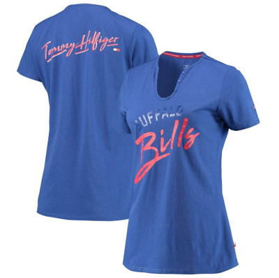 Shop Tommy Hilfiger Royal Buffalo Bills Riley V-neck T-shirt