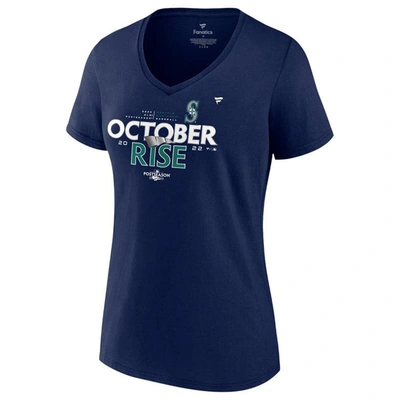 Seattle Mariners Fanatics Branded 2022 Postseason Locker Room T-Shirt - Navy